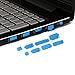PortPlugs Dust Plugs for PC Laptops - Protects Ports from Dirt, Dust & Splashes - Durable Port Protectors for Computers & Devices | Blue (13 Piece Set)