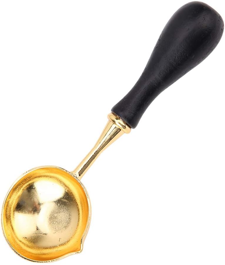 Sealing Wax Spoon Melting Spoon Wax Seal Kit Wax Seal Furnace Stove Pot for Sealing Stamp Letter Wax Sealing Stamp(Copper Spoon) - Image 4
