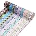 Floral Washi Tape 24 Rolls Set，Decorative Masking Tape Japanese Paper Tapes Fabric Tape for Arts and Crafts, DIY Projects, Scrapbooks, Calendar, Bible Journaling and Gift Wrapping