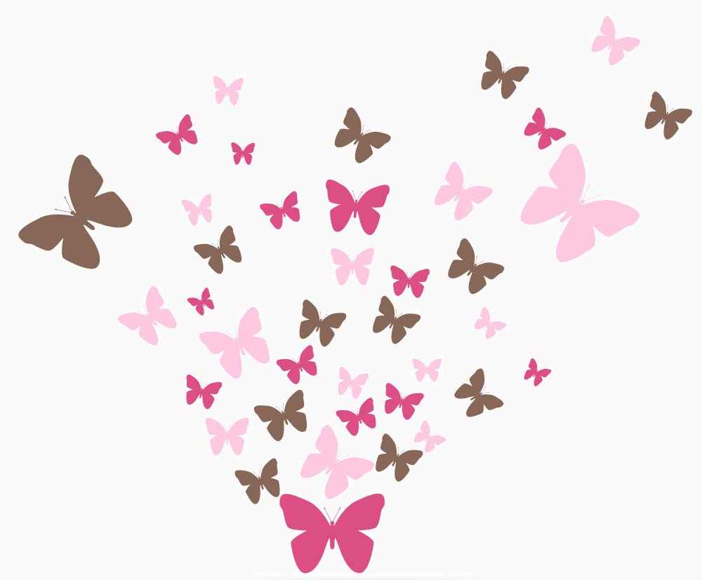 Create A Mural Butterfly Wall Decals Girls Wall Stickers Decorative Peel Stick Wall Art Sticker Decals 3 Pinks Home Kitchen Dprd Tasikmalayakab Go Id