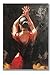 Paimuni Paintings, Hand Painted Attractive Dancing Lady in Red Dress Oil Painting on Canvas Wall Art Stretched and Framed Ready to Hang Bar Decor 24