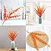 LUCKY SNAIL 4 Pcs Artificial Flowers, Artificial Eucalyptus Leaves 29.5 Inches Long Fake Flowers for Wedding Bouquet Party Home Office Craft Christmas Decorations(Orange)