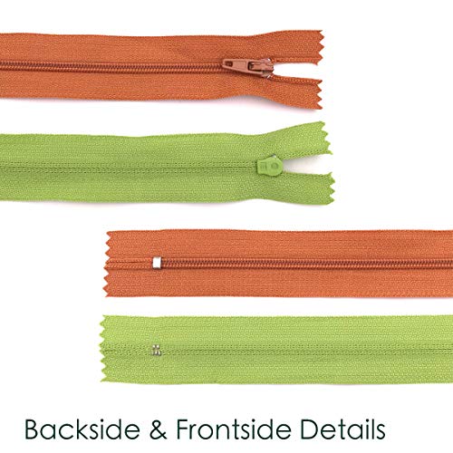 60pcs 20 inch Zippers-25Colors Nylon Coil Zipper Bulk #3 Zippers for Tailor Sewing Crafts