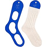 BENECREAT 2Pcs Acrylic Sock Blockers, Blue Knitting Sock Ruler Stocking Blockers Socking Stretchers for Knitting & Crochet St