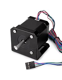 quimat NEMA 17 Motor Paso a Paso bipolar 2 A 59 NCM (84oz. en) 46 mm Cuerpo 4 lead Conector w cable de 1 m & y soporte de montaje Kit para impresora 3d CNC