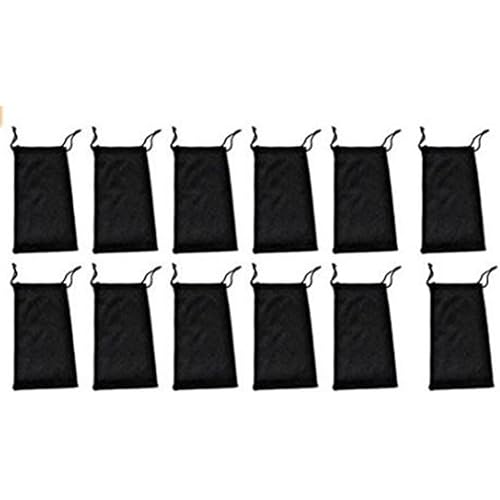 Eyeglasses Pouches Case Bag Black 6, 12, 24,100, 1000 PCS