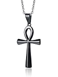 HUANIAN Men's Stainless Steel Coptic Anka Cross