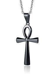 HUANIAN Men's Stainless Steel Coptic Anka Cross