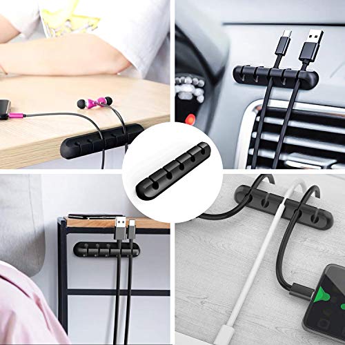image for DKIBBITH Cable Clips, 3/5/7 Slots Cord Wire Management for USB Cables,