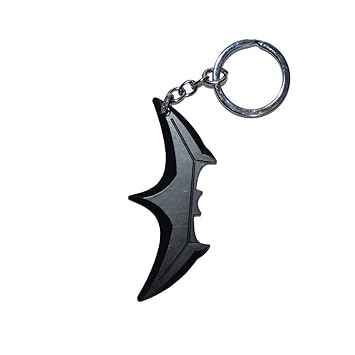 Batman DC Comics Superhero Character Logo Metal Collectible Keychain, Black