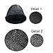 Vakabva Reflective Beanie Hat Enhanced Visibility Cold Weather Running Beanie Cap One Size (Black)