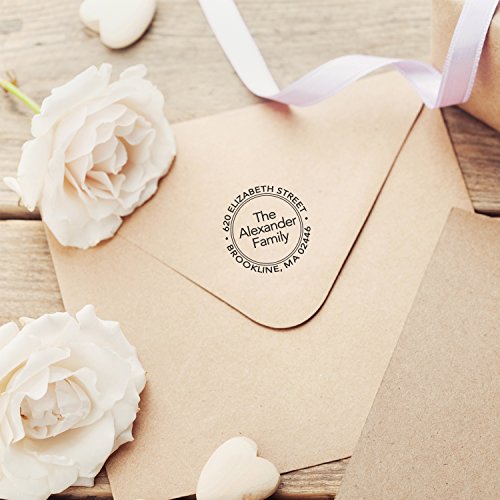 Monogram Address Stamp - Personalized Self Inking Rubber Stamp (MOAD029-SI)
