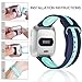 Maledan Sport Bands Replacement for Fitbit Versa/Versa Lite/Special Edition Women Men, Small, Blue/Teal