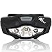 LED Headlamp Flashlight by SmarterLife - Ideal Running Lights for Runners with 6 White & Red Light Modes - Headlamps for Adults, Kids, Hiking, Camping - Only 1.5.Oz & Uses 1 Battery (Jet Black)