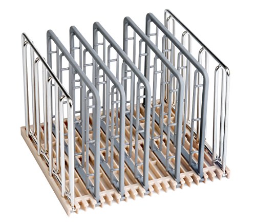 EVERIE Weight-Added Sous Vide Rack Divider for Sous Vide Even Heating, 5 Count Plastic Dividers and 2 Stainless Steel Sous Vide Weights, Gray