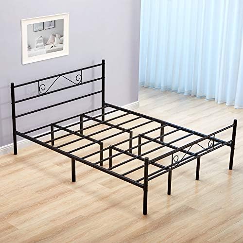 GreenForest Queen Bed Frame with Headboard Metal Platform Bed with