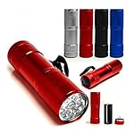 9 LED Blacklight Stain ， Urine Detector Torch. The Best Ultra Violet Flashlight to Find Stains on Carpet, Rugs or Furniture，fluorescent agent in daily necessities.Batteries Included.(Random color)