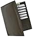 MARSHAL RFID Blocking Bifold Hipster Credit Card Wallet Premium Lambskin Leather (Brown)