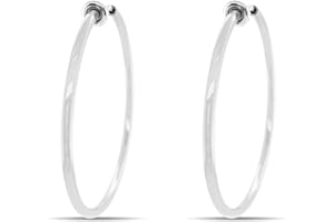 ALOHA EARRINGS Clip On Spring Hoop Earrings for Non-Pierced Ears