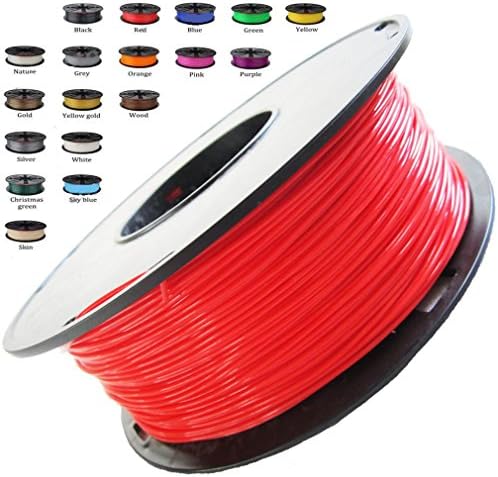 Melca 1.75 3D Printer Filament PLA 1kg +/- 0.03mm, Red/Orange (#CC0605)