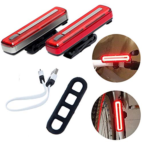 image for Bike Tail Light,Quaanti USB Charging COB LED Bicycle Seat Post Taillig