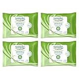 Simple Exfoliating Wipes, 25 wipes, 4 Count