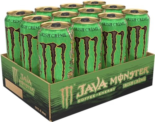 JAVA MONSTER IRISH CREME, COFFEE + ENERGY DRINK, 15 OUNCE (PACK OF 12)