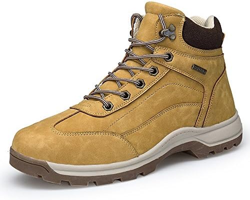 Zenobia Snow Boots For Men Waterproof Leather Fashion Comfortable Outdoor Mens Trekking Hiking Shoes (8058-1lightbrown43)