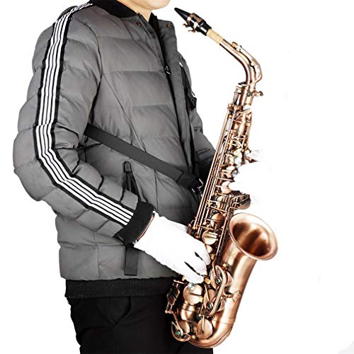 Professional Adjustable Harness Shoulder Black Sax Saxophone Belt Neck Strap for Saxophone Accessories