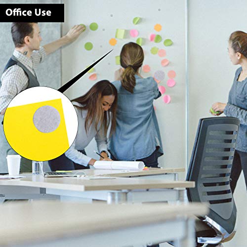 Self Adhesive Dots, OAMCEG 1600pcs (800 Pair Sets White) 20mm/0.78" Diameter Sticky Back Coins Nylon Coins, Hook & Loop with Waterproof Sticky Glue Coins Tapes, Perfect for School,Office, Home