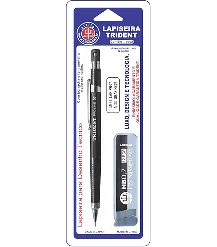 Lapiseira, Trident, Lap-Pr03B, Cinza/ Grafite/ Preto, 0,3 Mm