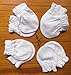 100% Organic Cotton Mittens. Booties ( Global Organic Certified from seed to sewn ) (Mittens (Set of 4) Frill Ivory)