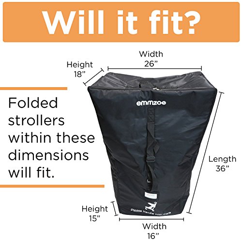 Emmzoe Wheelie XL Stroller Padded Luggage Checkin Travel Bag Case with
