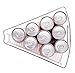 mDesign Kitchen Cabinet Lazy Susan Storage Organizer Bin with Front Handle - Small Pie-Shaped 1/8 Wedge, 4