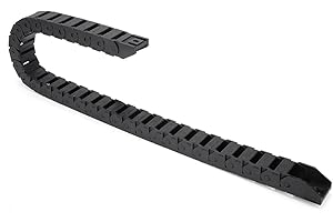 uxcell R28 15mm x 20mm (InnerH*InnerW) Black Plastic Wire Carrier Cable Drag Chain 1M Length for CNC