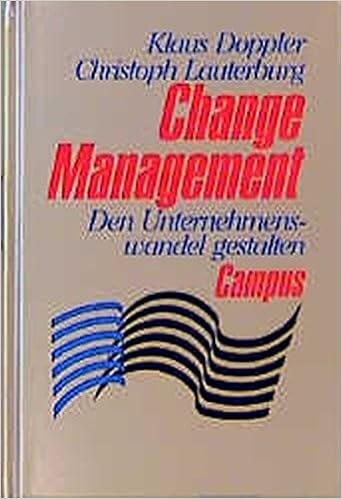 Change Management Den Unternehmenswandel Gestalten Amazon De Doppler Klaus Lauterburg Christoph Bucher