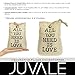 Juvale Doorstop Decorative - All You Need is Love 2.2-Pound Heavy Novelty Floor Door Stopper, Natural