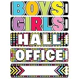 Top Notch Teacher Products TOP10511 Magnetic Hall Pass Set, Neon Black, Assorted, Set of 5