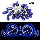 Instrument Cluster Lights,cciyu Blue 4.7mm Mini LED Bulbs 12 V Interior Light Bulbs Dashboard Incandescent Light 20 pcs