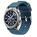 Lwsengme Silicone Watch Replacement Band with Quick Release-Choose Color & Width (20mm,22mm) & Length-Soft Rubber Watch Strap (Navy, 22mm)