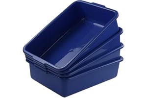 Cand 13 L Commercial Bus Tubs, 4 Packs, Plastic Bus Box/Wash Basin