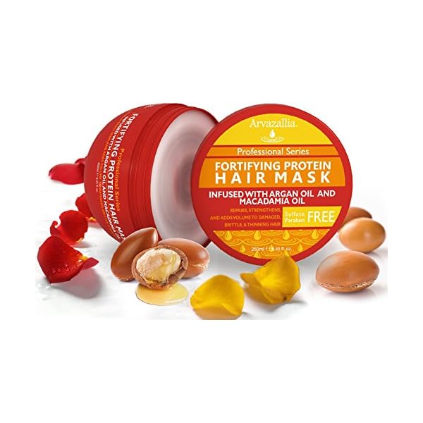 Arvazallia Fortifying Protein Hair Mask and Deep Conditioner with Argan