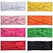 ORYOUGO Headbands Fashion Elastic Head Wrap Stretchy Moisture Solid Color Criss Hairband for Girls,Turban Knotted Rabbit Hair Band Headband,Black