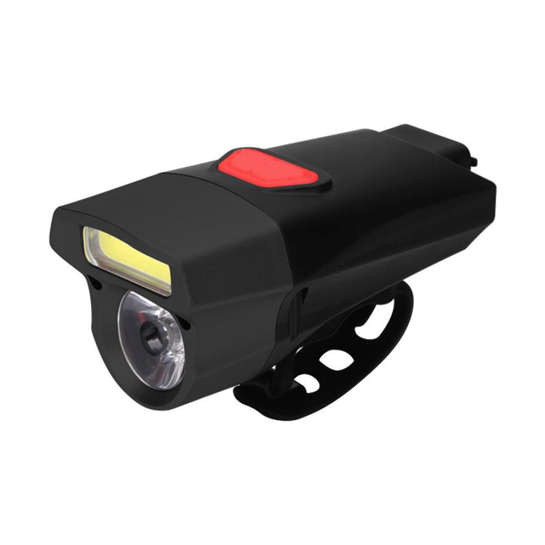 ハイキング 充電式 B07f7rkd7h ヘッドライト Usb ダブルランプ ブラック サイクリング Dartphew 自転車 自転車アクセサリー キャンプ ライト ブラック バイク 釣り ファッション ハンティング アウトドア ランニング サイクリング Led Cob 耐久性 ドローンマルチコプター