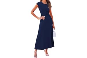 ZWRXW Womens Two Piece Skirt Set Dressy Casual Ribbed Knit Crew Neck Short Sleeve Cropped Top High Waist Swing Midi Skirts