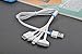 TiflTech Premium USB Cable Multifunctional 4 in 1 Universal Charger 3.3ft (1m) For iPhone 6 5 4, iPad ,Samsung Galaxy, Note 3 and most Android Smartphones , with Mini Stylus