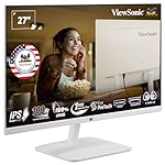 ViewSonic (From USA)68.58 Cm (27″) White Monitor Full HD IPS |100Hz |1ms| 2X2W Speakers | EyeProtech+ | Win. & mac OS tested | VESA Compatable |Tilt-5º / 20º | sRGB 109% | HDMI1.4 | VGA | VA2732-MH-W