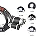 Smiling Shark 5000 Lumen Bright Headlamp Flashlight, 3 XML-T6 LED Headlight Torch with Rechargeable Batteries and Charger for Outdoor Sport