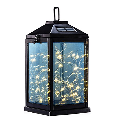 Solar Lantern Outdoor Hanging Sunwind Decorative Lanterns Metal with 30