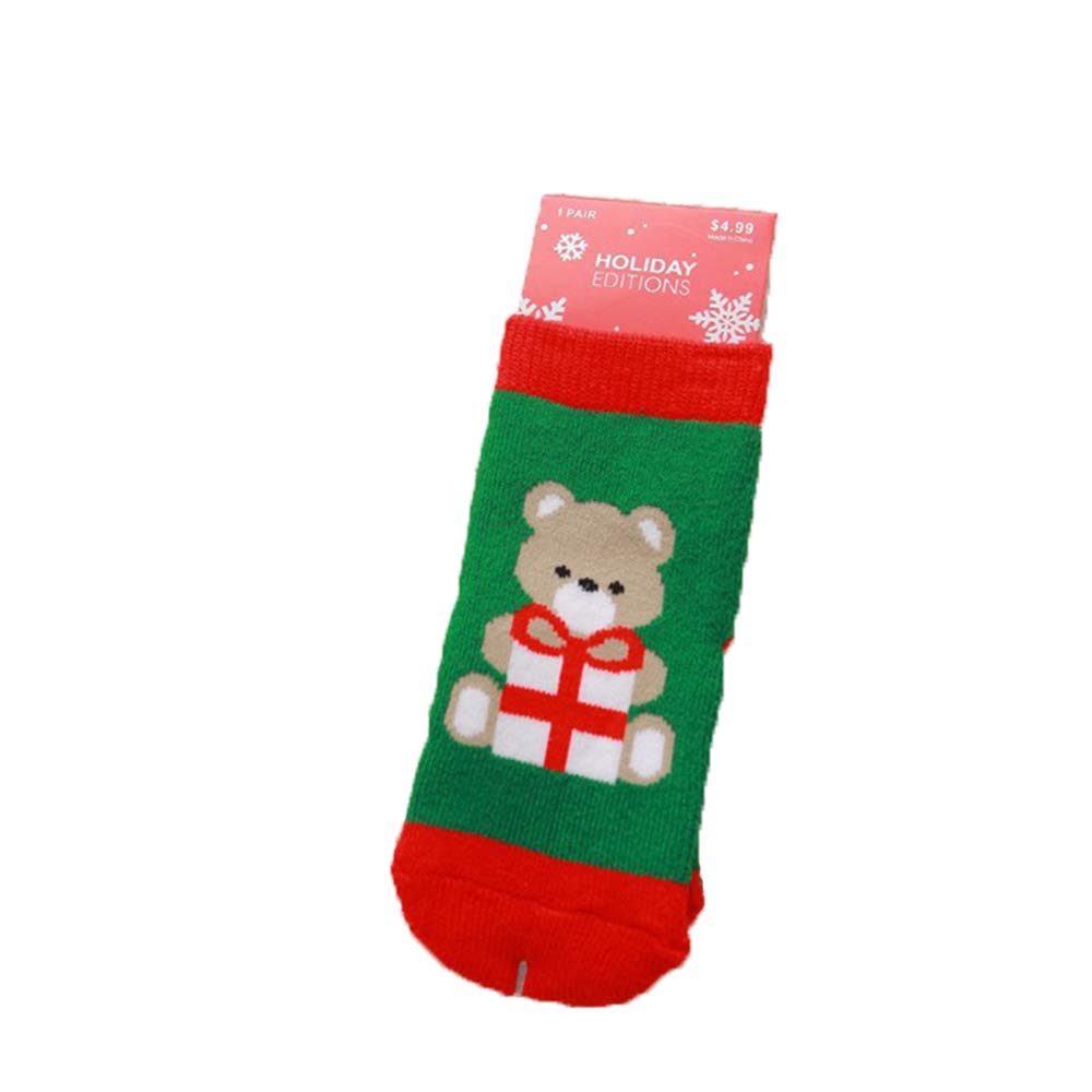 De 1 A 8 Anos Laiyyi 1 Par De Calcetines Navidenos Para Ninos Calcetines Navidenos Unisex Para Bebes De Dibujos Animados Para Bebes Calcetines Coloridos Y Lindos Calcetines De Compresion Para Correr